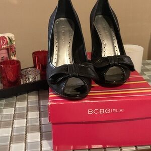 BCBGirls Elegant Black Bow Heels